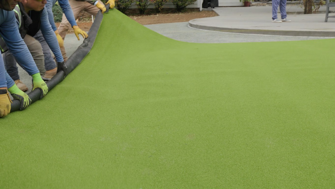 Safety turf installation for playground in New Haven, CT